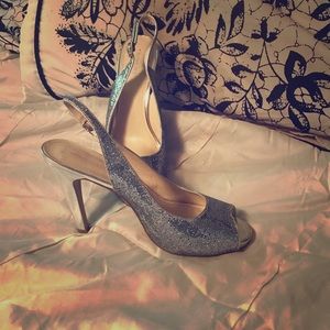 Nine West sling back open toe pumps
